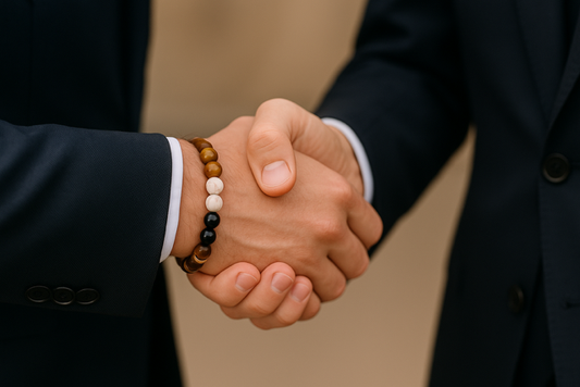 Bracelet en Howlite , agate noire et oeil de tigre