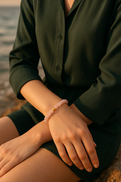 Bracelet en Quartz Rose