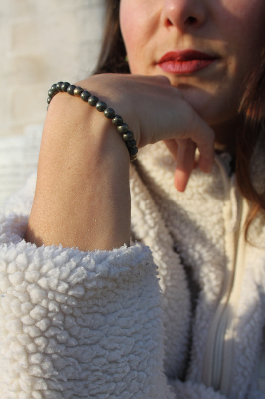 Bracelet en Pyrite