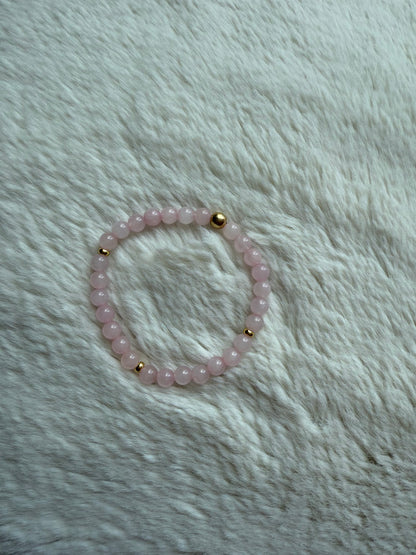 Bracelet en Quartz Rose