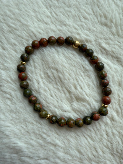 Bracelet en unakite