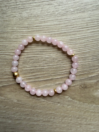 Bracelet en Quartz Rose