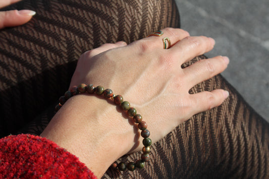 Bracelet en unakite
