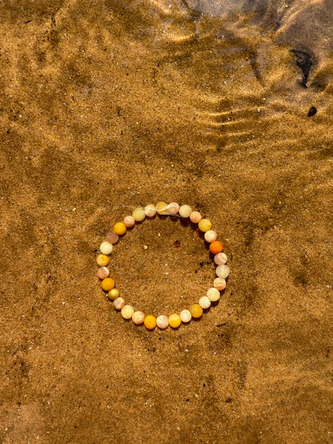 Bracelet en Aventurine jaune et pierre du soleil