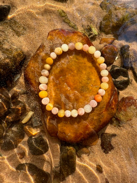 Bracelet en Aventurine jaune et pierre du soleil